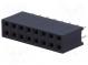 Zásuvka  kolíkový  zásuvka  PIN  16  priamy  2,54mm  THT  2x8  L3,2mm