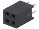 Zásuvka  kolíkový  zásuvka  PIN  4  priamy  2,54mm  THT  2x2  L3,2mm