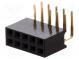 Zásuvka  kolíkový  zásuvka  PIN  10  uhlové, 90°  2,54mm  THT  2x5