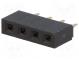 Zásuvka  kolíkový  zásuvka  PIN  4  priamy  2,54mm  THT  1x4  L3mm